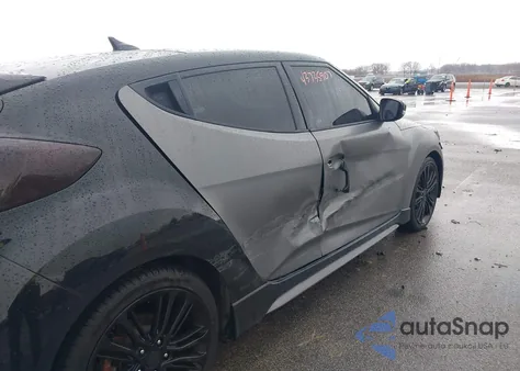 2016 Hyundai Veloster Turbo from USA, damaged, VIN KMHTC6AE0GU275772